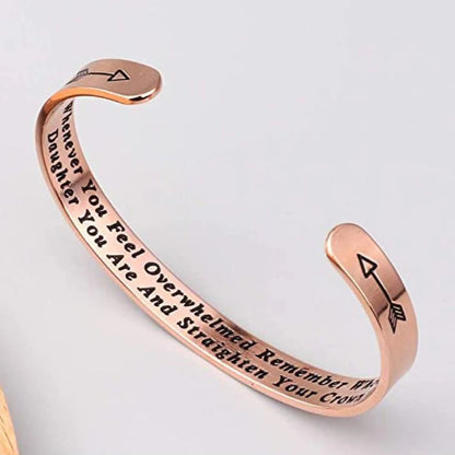 Straighten Your Crown Inspirational Bangle