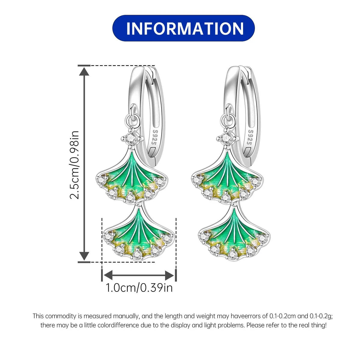 Iris Flower Sterling Silver Drop Earrings