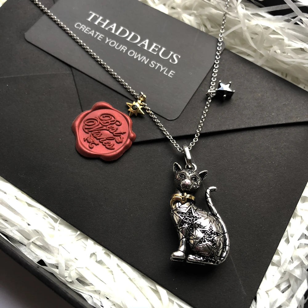 Celestial Cat Pendant Necklace