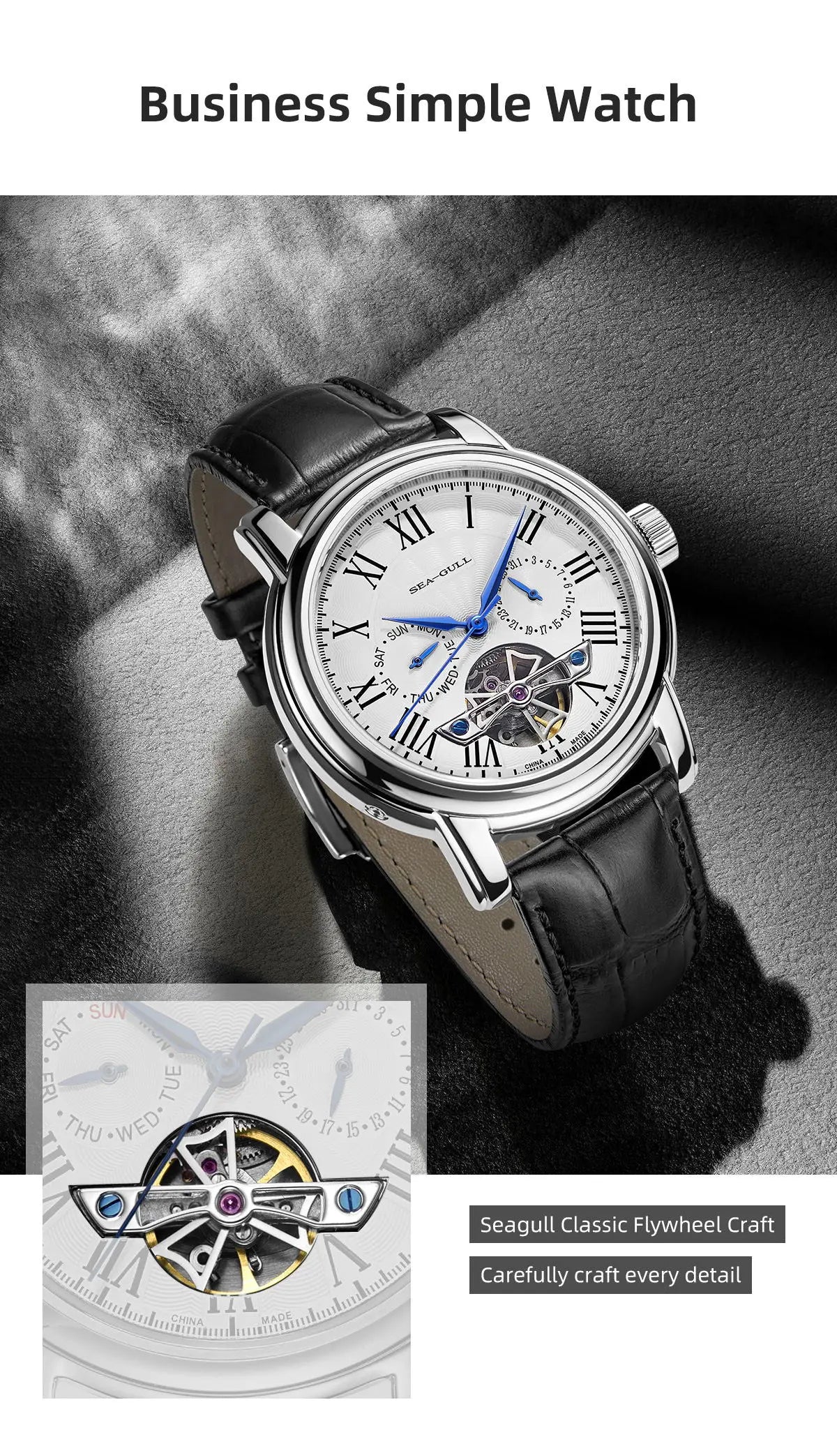 Sea-Gull Open-Heart Automatic Watch