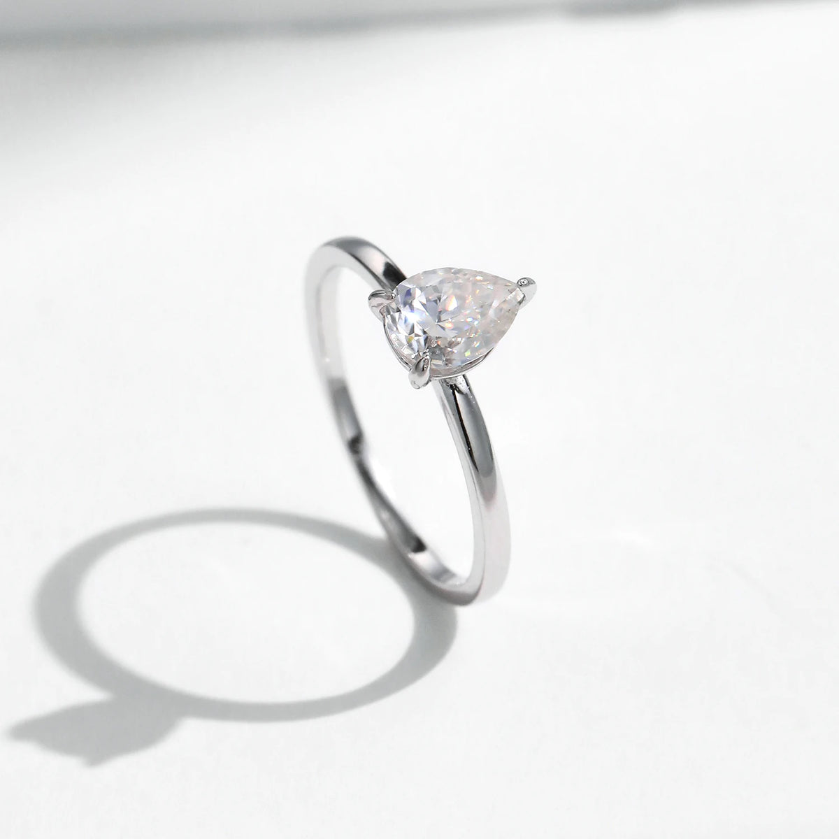 Pear-Cut Moissanite Ring
