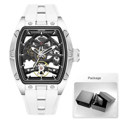 MEGIR 2242 Blue Skeleton Automatic Watch