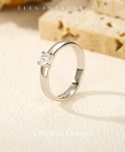 Classic Wide-Band Moissanite Ring