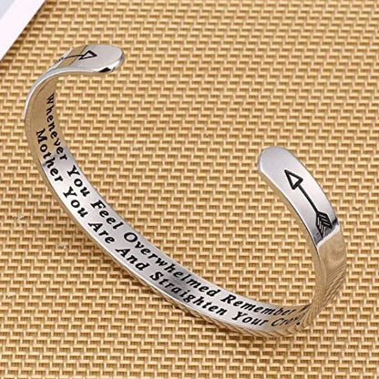 Straighten Your Crown Inspirational Bangle